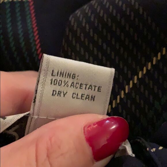 Vtg 80s/90s Argenti plaid silk dress - Picture 8 of 8